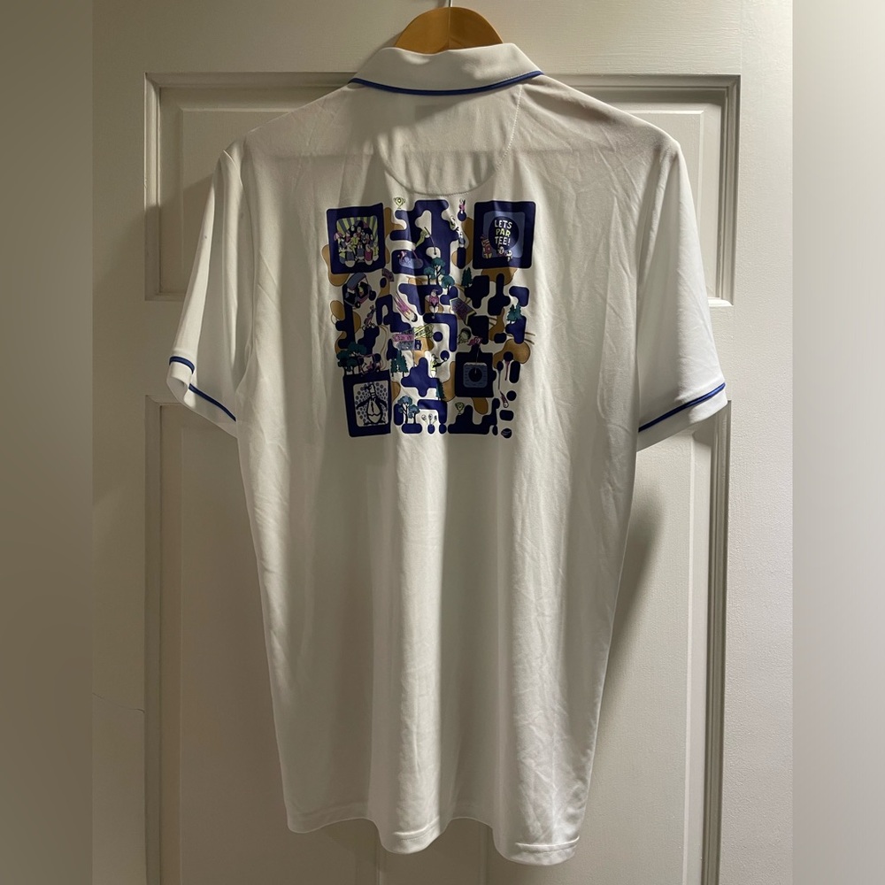 2 for $40 Original Penguin White Polo Shirt with Screen Print